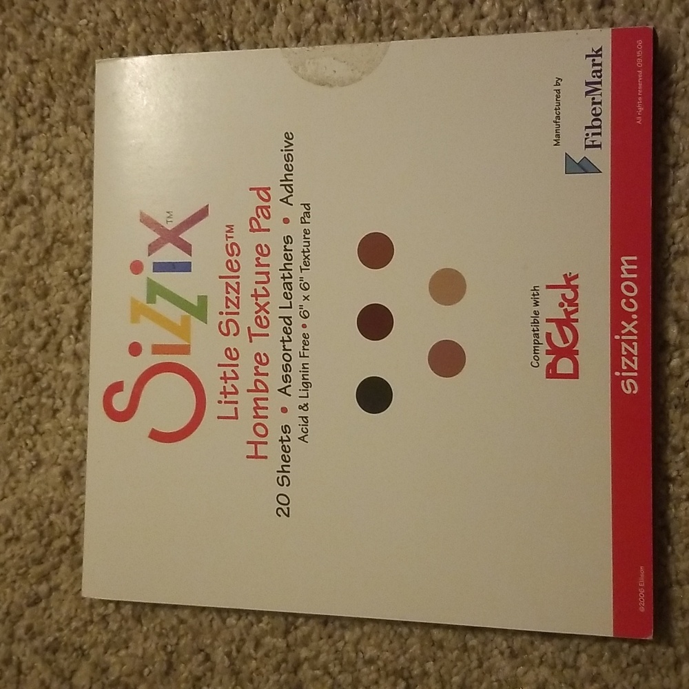 Sizzix Little Sizzles Hombre Texture Pad.